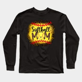 Softball Mom   Leopard Softball Mom Long Sleeve T-Shirt